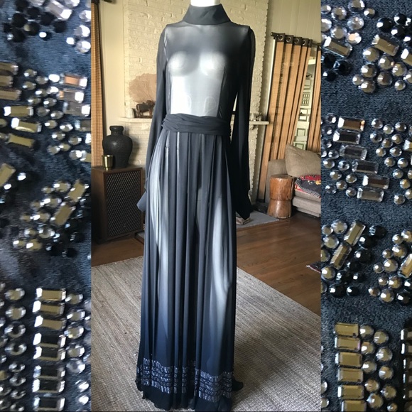 Thomas Wylde Dresses & Skirts - ⭐️Thomas Wylde Black Silk Chiffon Gown ⭐️